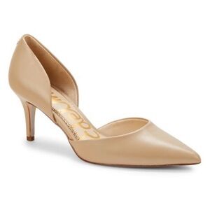 Sam Edelman Jaina  Nude Leather D’Orsay Pumps size 8.5